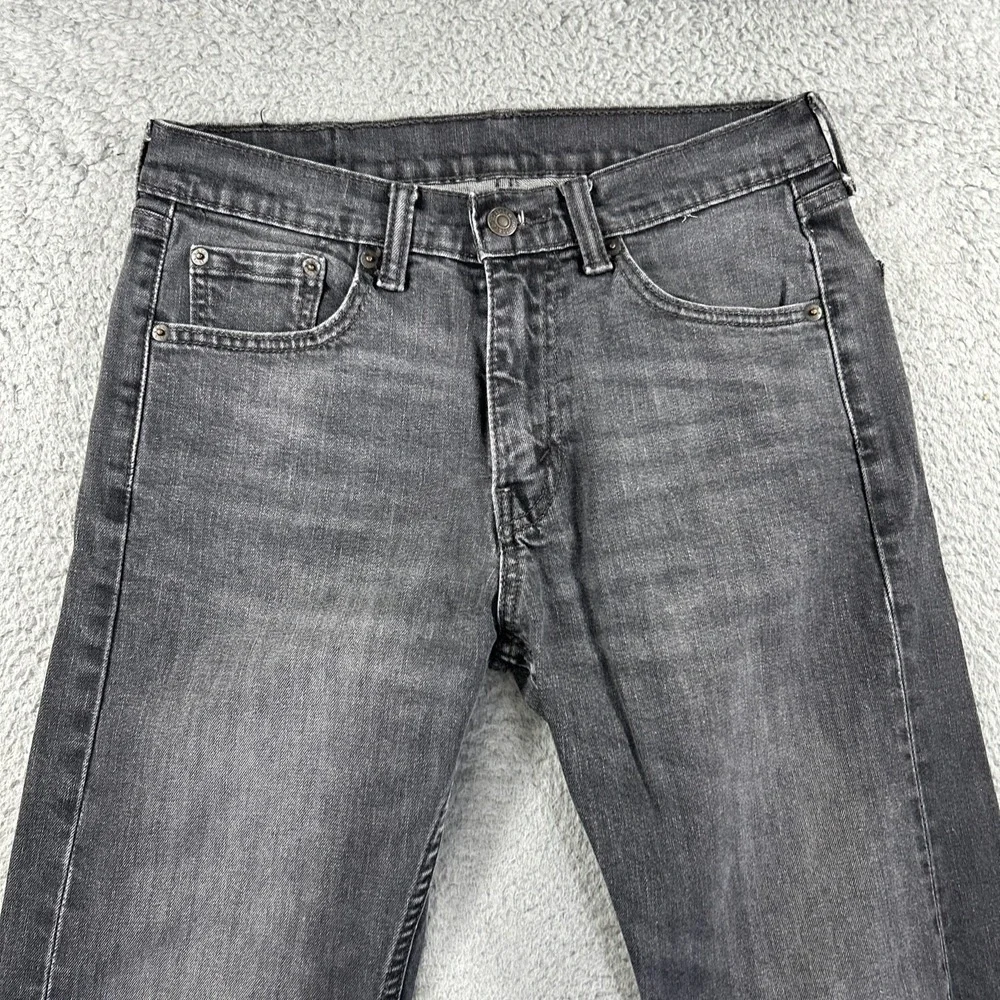 Levis 505 Jeans Mens 30x30* Gray Denim Pant Faded Regular Straight American Work